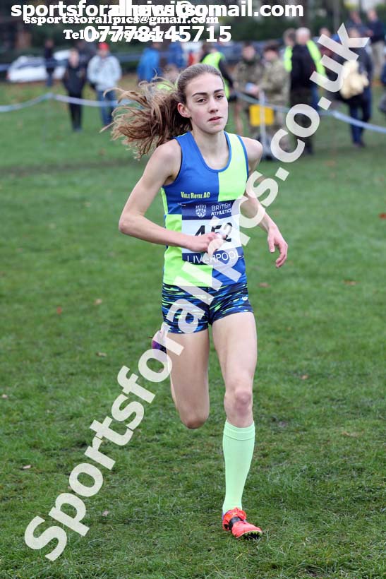 Girls under-15s British Athletics Liverpool Cross Challenge, Sefton Park, Liverpool. Photo:  David T. Hewitson/Sports for All Pics